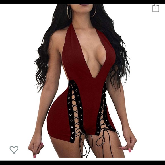 Sexy lace up Romper - Picture 1 of 2